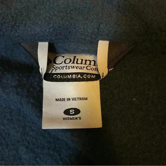 Columbia Women's Sweatshirt Fleece Jacket Front Zip-up Sportswear Blue Size S - Picture 11 of 16